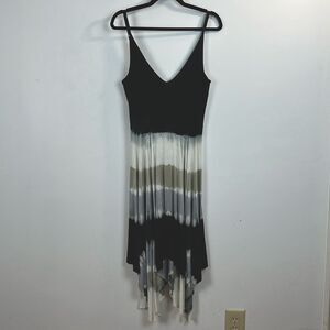 Ocean Drive Asymmetrical Fairy Tie Dye Low Back Spaghettietti Strap Dress Large